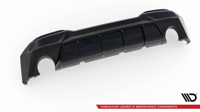 Maxton design gloss black rear diffuser for bmw 2 series g42
