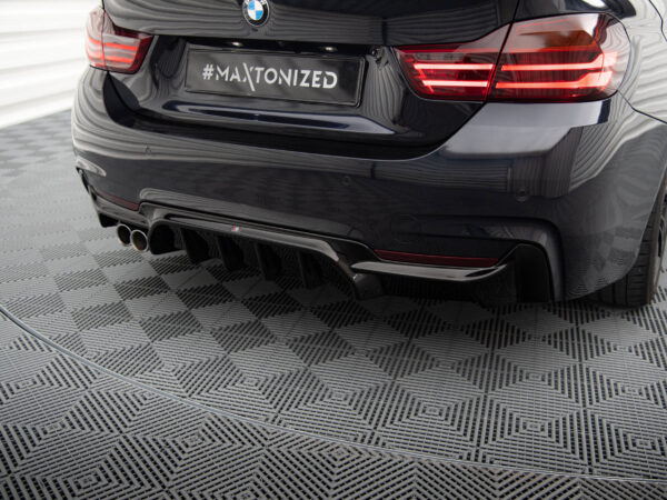 Alternative view of Maxton Design Gloss Black Rear Diffuser Double Exhaust For BMW 4 Series F32 F36 F33 M Sport