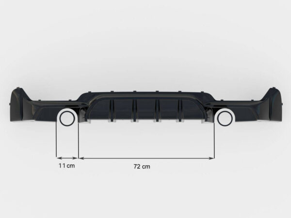 Pol po rear valance bmw 4 coupe gran coupe cabrio m pack f32 f36 f33 version with single exhausts on both sides 20407 7