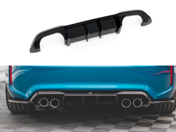 Alternative view of Maxton Design Gloss Black Rear Diffuser for BMW M2 F87