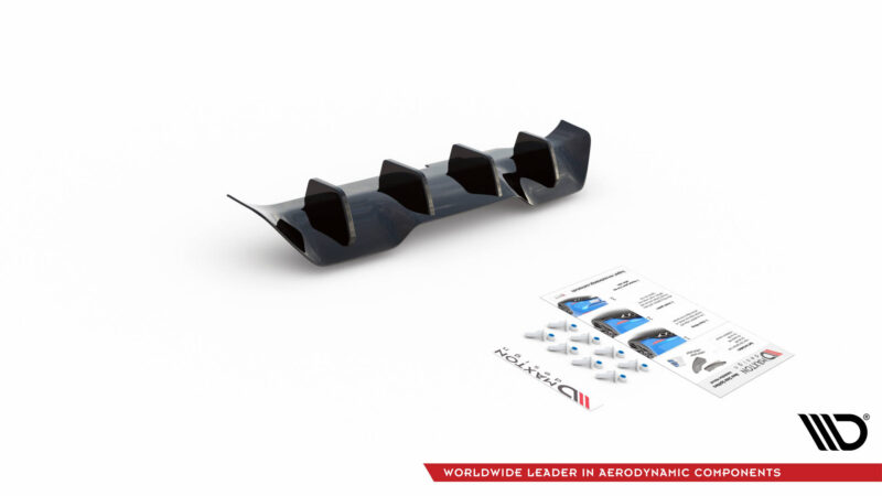 Maxton design gloss black rear diffuser for bmw 2 series f44 m235i grand coupe