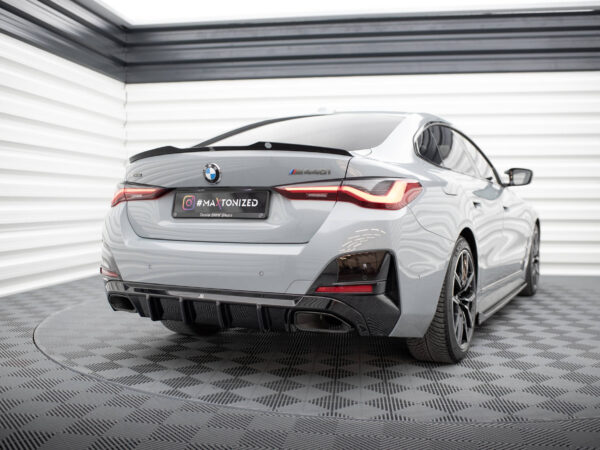 Alternative view of Maxton Design Gloss Black Quad Exhaust Rear Diffuser For BMW G26 M440i