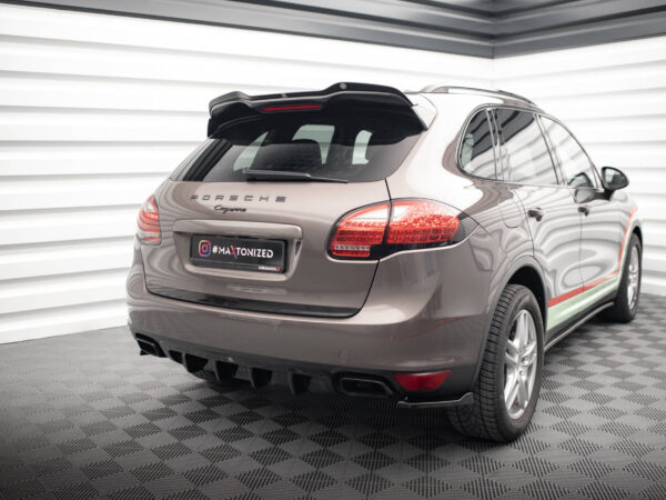 Alternative view of Maxton Design Gloss Black Rear Diffuser For Porsche Cayenne 92A MK2