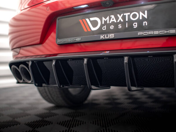 Alternative view of Maxton Design Gloss Black Sport Style Rear Diffuser For Porsche Macan 95B GTS MK1 Facelift