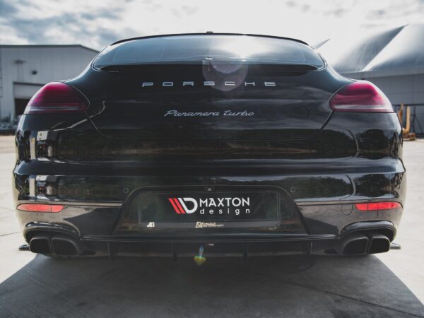 Alternative view of Maxton Design Gloss Black Rear Diffuser For Porsche Panamera 970 Turbo Facelift