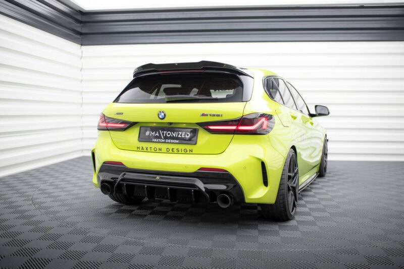 Maxton design gloss black rear diffuser v. 1 for bmw f40 m sport m135i - image 2