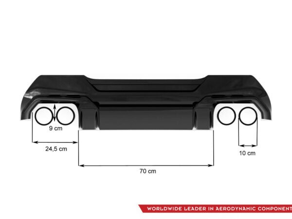 Pol po rear valance v 2 milltek sport exhaust bmw 1 f40 m135i 18252 16