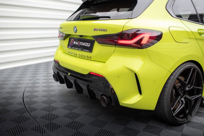 Maxton design gloss black dual exhaust rear diffuser v. 3 for bmw f40 m sport m135i - image 10