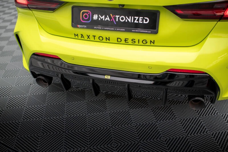 Maxton design gloss black dual exhaust rear diffuser v. 3 for bmw f40 m sport m135i - image 11