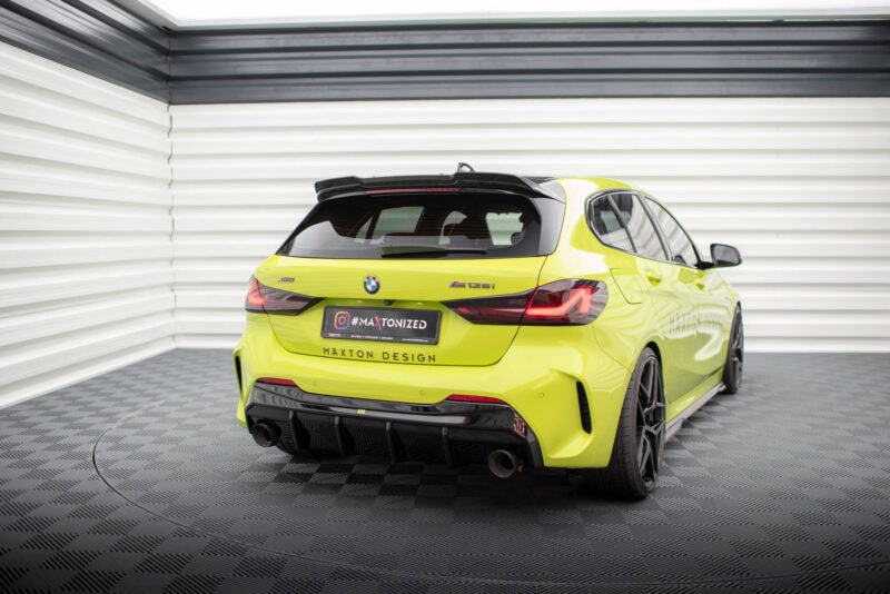 Maxton design gloss black dual exhaust rear diffuser v. 3 for bmw f40 m sport m135i - image 3
