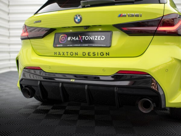 Pol po rear valance v 3 bmw 1 f40 m pack m135i version with single exhausts on two sides 19994 4