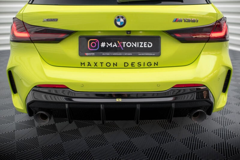 Maxton design gloss black dual exhaust rear diffuser v. 3 for bmw f40 m sport m135i - image 5