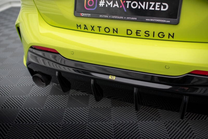 Maxton design gloss black dual exhaust rear diffuser v. 3 for bmw f40 m sport m135i - image 6