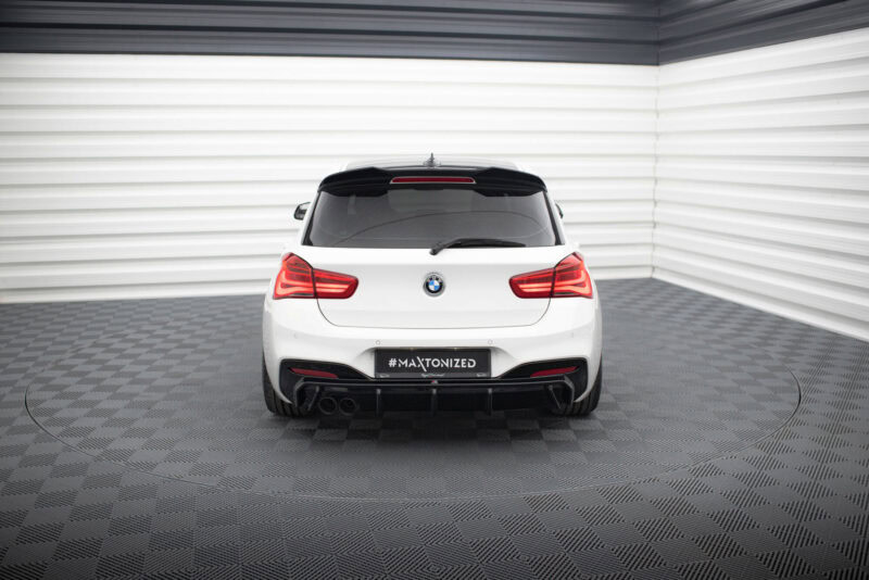 Maxton design matte black double exhaust rear diffuser v. 3 for bmw 1 series f20 f21 m sport lci