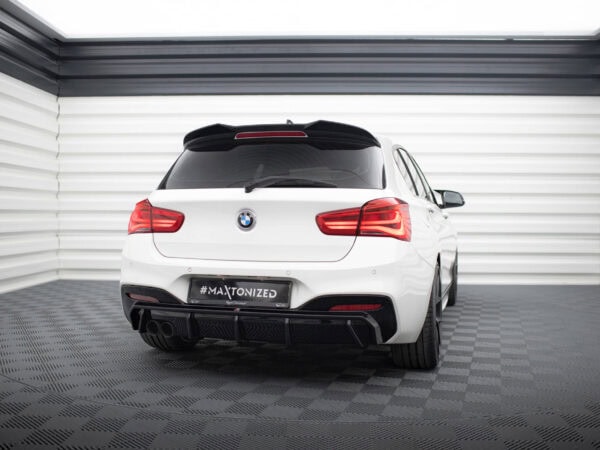 Alternative view of Maxton Design Matte Black Double Exhaust Rear Diffuser V.3 For BMW 1 Series F20 F21 M Sport LCI