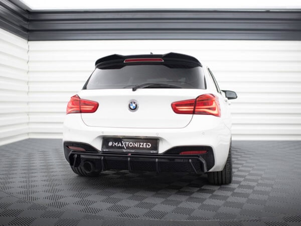 Alternative view of Maxton Design Matte Black Single Exhaust Rear Diffuser V.3 For BMW 1 Series F20 F21 M Sport LCI
