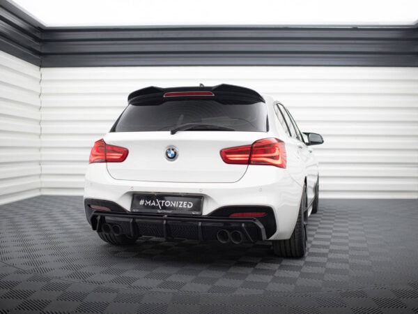Alternative view of Maxton Design Matte Black Quad Exhaust Rear Diffuser V.3 For BMW 1 Series M140i F20 F21 M Sport LCI