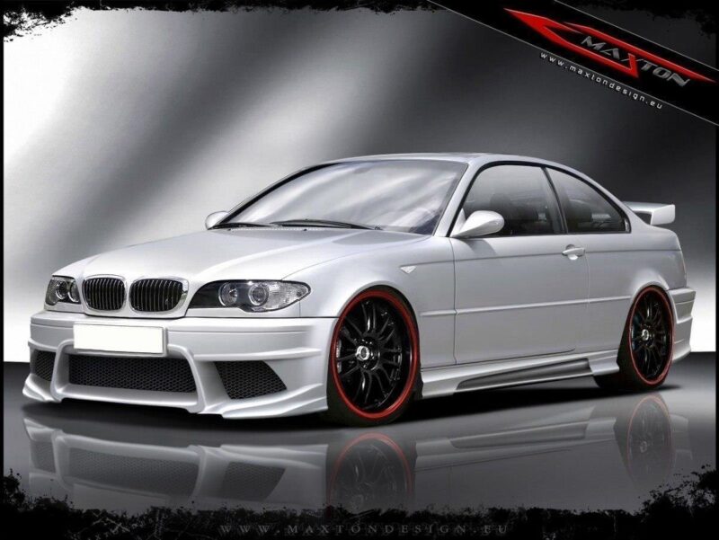 Maxton design gloss black side skirts generation v for bmw 3 series e46