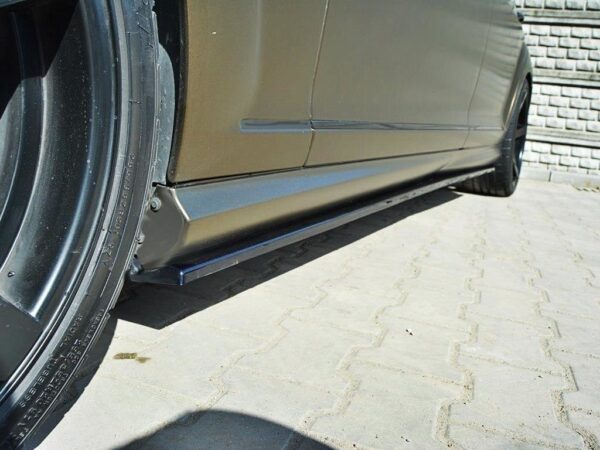 Maxton Design Gloss Black Side Skirts for Mercedes-Benz AMG W221 LWB