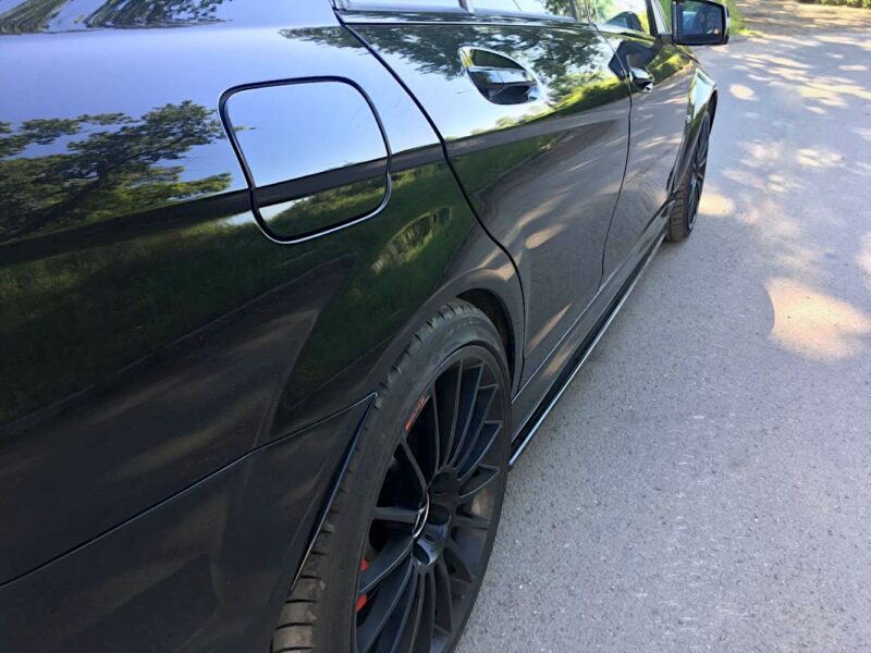 Maxton design gloss black side skirts for mercedes-benz amg c63 w204 s204 lci