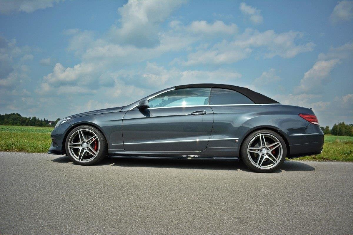 Maxton design gloss black side skirts for mercedes-benz c207 a207 lci - image 2