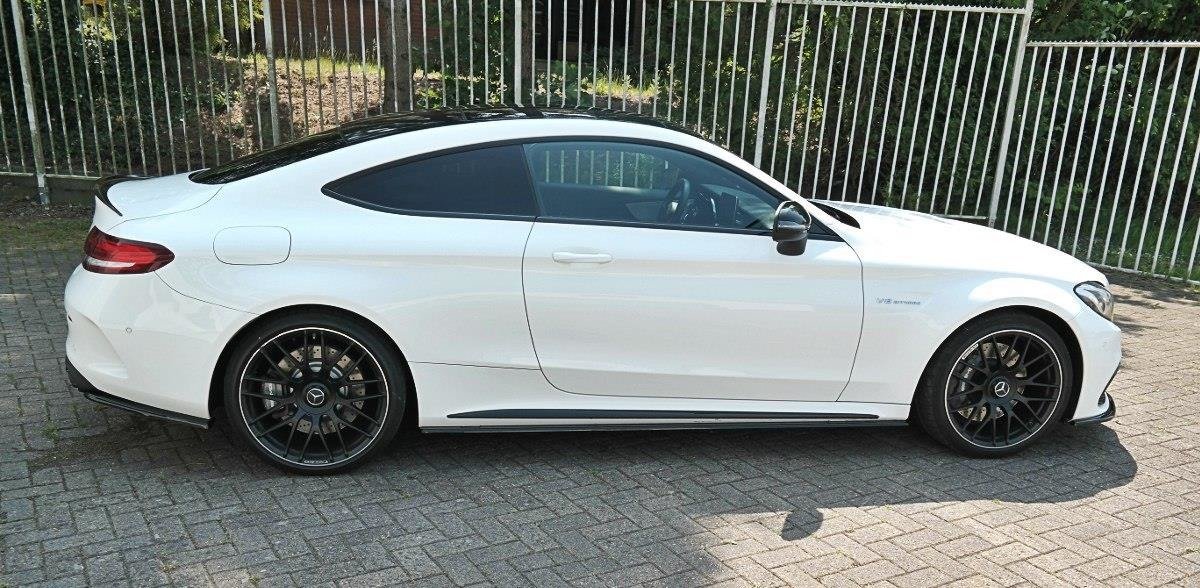 Maxton design gloss black side skirts for mercedes-benz amg c63 c205 - image 3