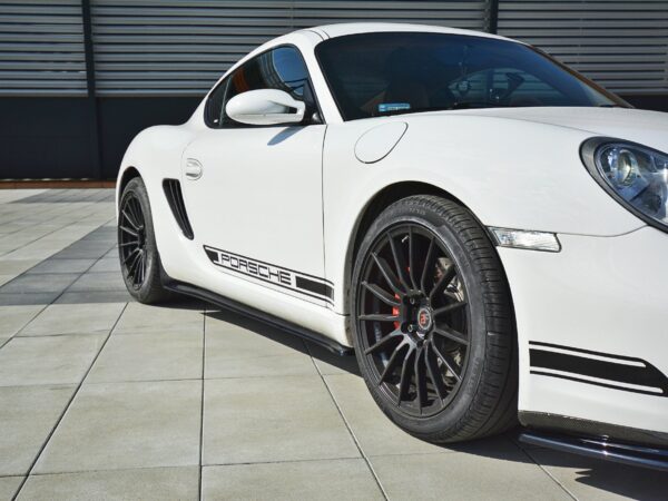 Maxton Design Gloss Black Side Skirts For Porsche Cayman S 987C