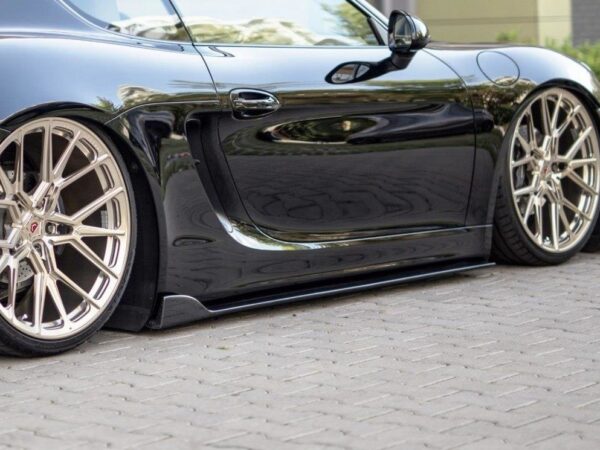 Maxton Design Gloss Black Side Skirts For Porsche Cayman MK2 981C