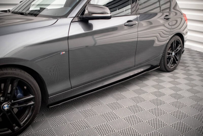 Maxton design gloss black side skirts v. 2 for bmw 1 series f20 f21 m135i m140i m sport