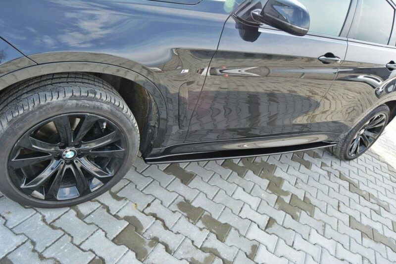 Maxton design gloss black side skirts for bmw x6 f16 m sport