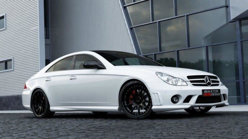 Maxton design frp side skirts amg style for mercedes-benz c219
