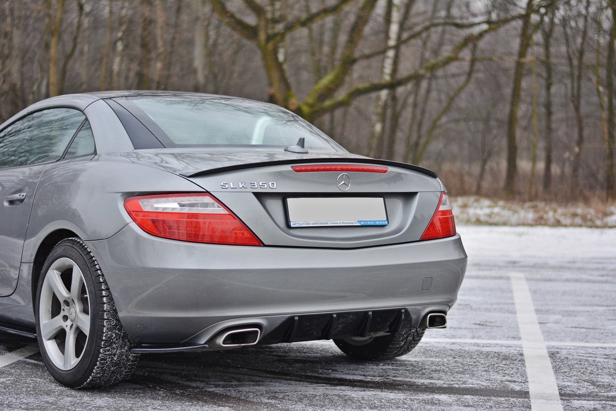 Maxton design gloss black boot spoiler for mercedes-benz slk r172 - image 2