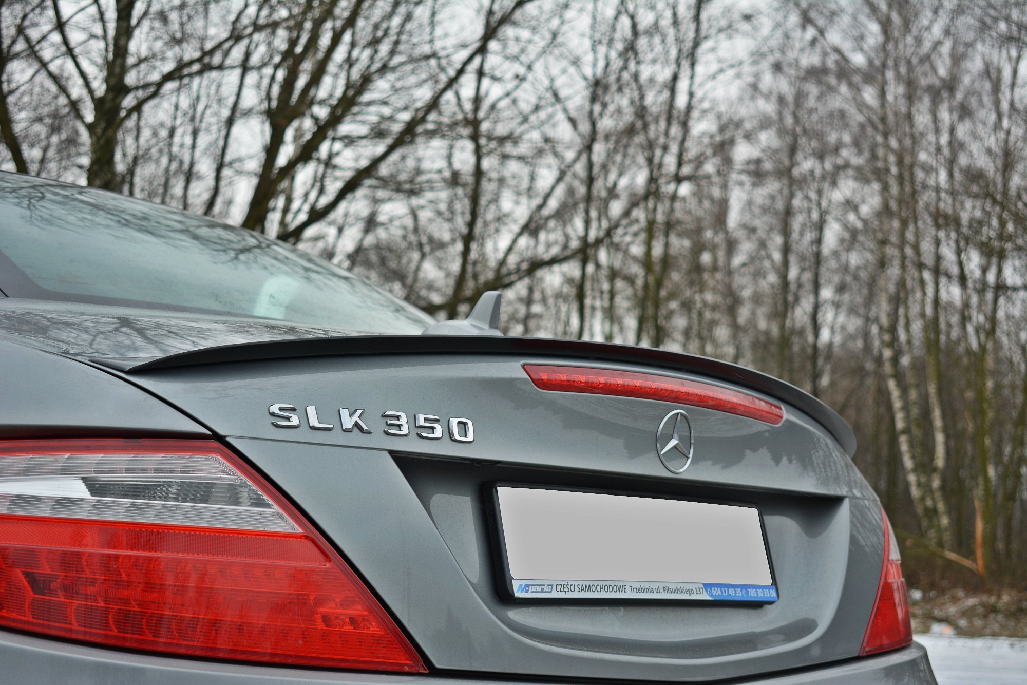 Maxton design gloss black boot spoiler for mercedes-benz slk r172 - image 3