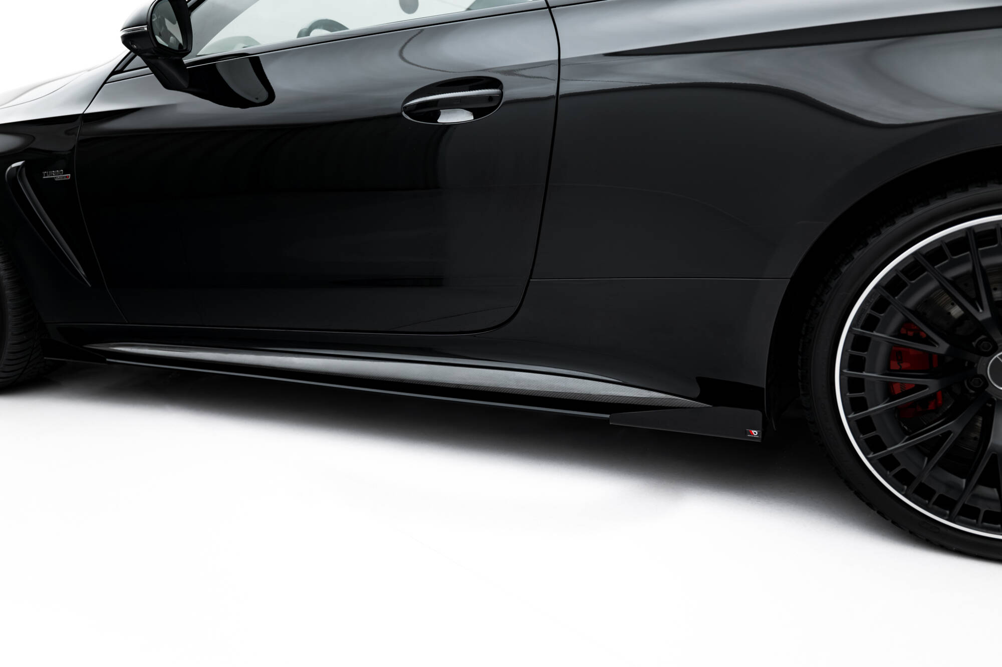 Maxton design gloss black side flaps for mercedes-benz amg cle53 c236 - image 2