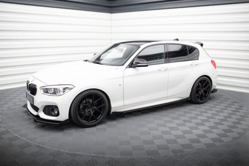 Maxton design matte black street pro side flaps for bmw 1 series f20 f21 m sport m135i m140i