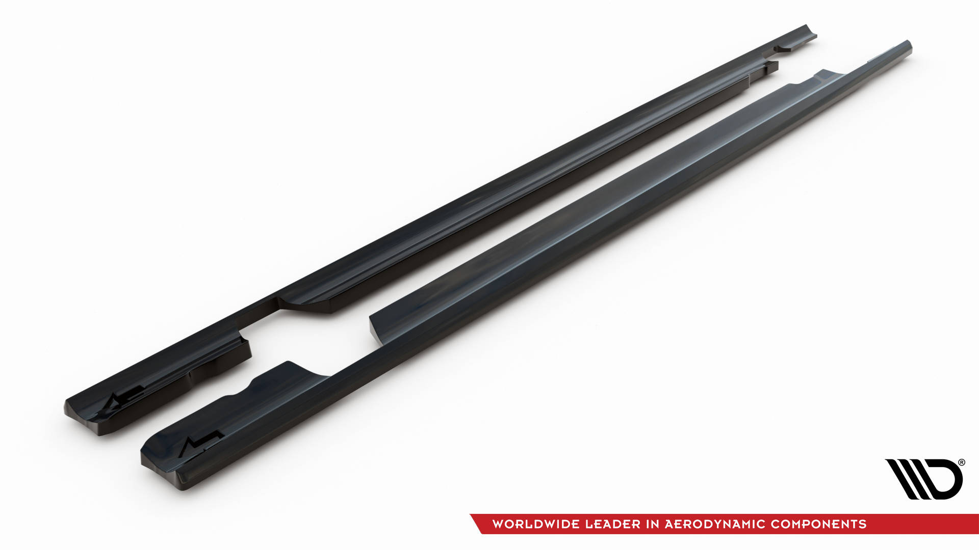 Maxton design gloss black side skirts for mercedes-benz amg c63 w205 lci - image 4