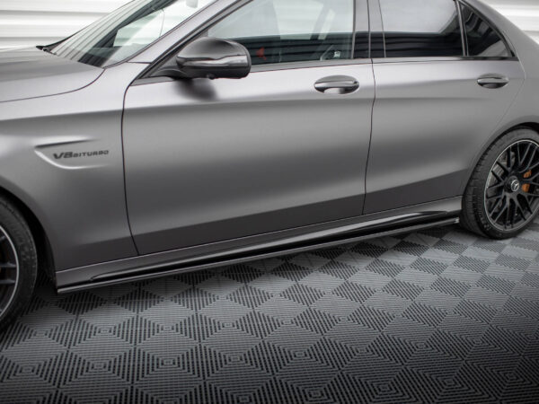 Alternative view of Maxton Design Gloss Black Side Skirts For Mercedes-Benz AMG C63 W205 LCI
