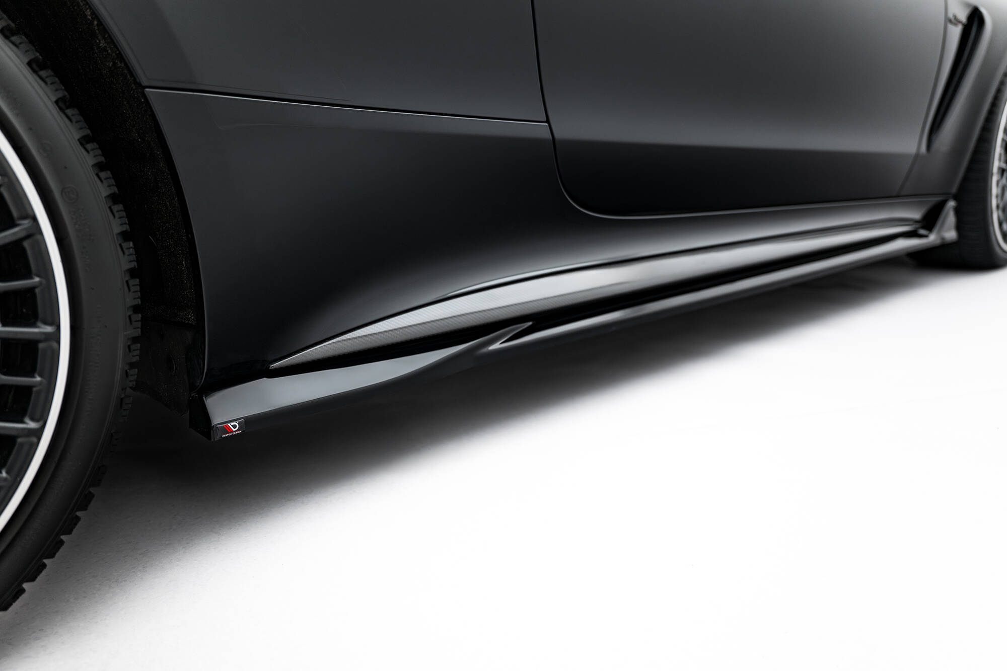 Maxton design gloss black side skirts for mercedes-benz amg cle53 c236 - image 2