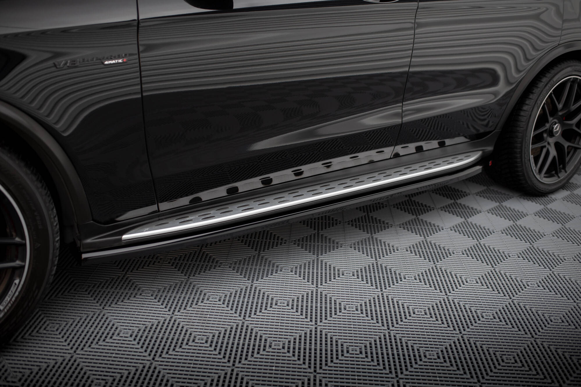 Maxton design gloss black side skirts for mercedes-benz amg glc63 x253 c253 - image 3