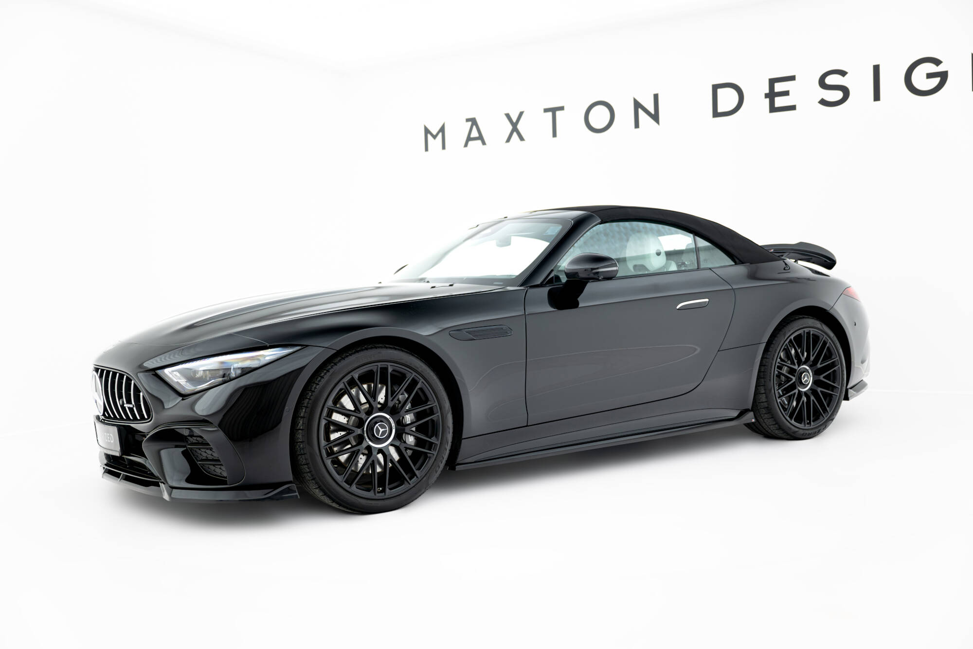 Maxton design gloss black side skirts for mercedes-benz amg sl63 r232 - image 4