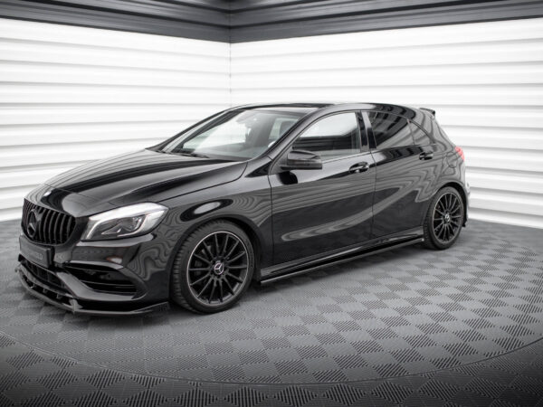 Alternative view of Maxton Design Gloss Black Side Skirts For Mercedes-Benz AMG W176 LCI