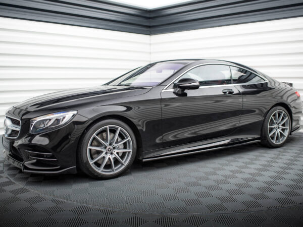 Alternative view of Maxton Design Gloss Black Side Skirts For Mercedes-Benz AMG C217 LCI