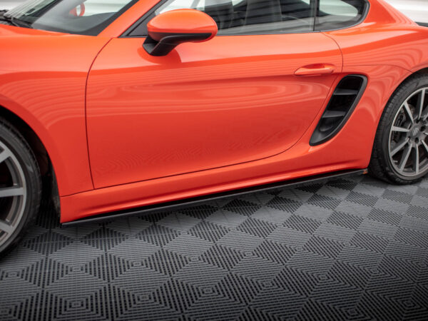 Alternative view of Maxton Design Gloss Black Side Skirts For Porsche 718 Cayman 982c