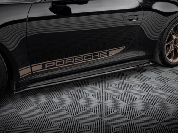 Alternative view of Maxton Design Gloss Black Side Skirts For Porsche 911 992 GT3