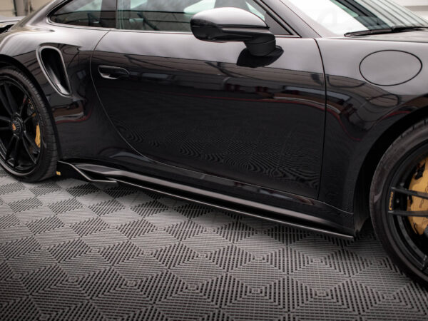 Alternative view of Maxton Design Gloss Black Side Skirts For Porsche 911 Turbo S 992