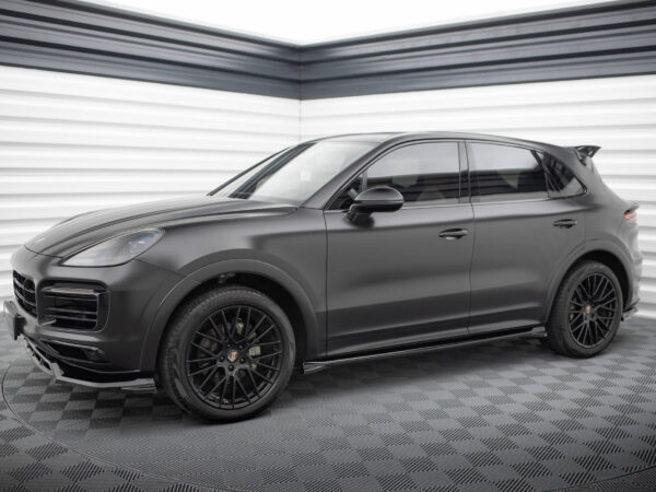 Alternative view of Maxton Design Gloss Black Sport Style Side Skirts for Porsche Cayenne 9YA Mk3 Facelift