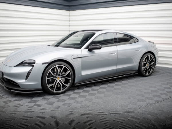 Alternative view of Maxton Design Gloss Black Sport Style Side Skirts For Porsche Taycan 9J1 MK1