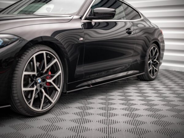 Alternative view of Maxton Design Gloss Black Side Skirts V.1 For BMW 4 Series G22 G23 M440i M Sport  LCI