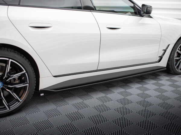 Alternative view of Maxton Design Gloss Black Side Skirts V.1 For BMW i4 M Sport G26