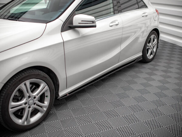 Alternative view of Maxton Design Gloss Black Side Skirts V.1 For Mercedes-Benz W176
